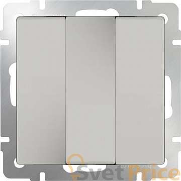 Выключатель трехклавишный слоновая кость WL03-SW-3G-ivory 4690389073434
