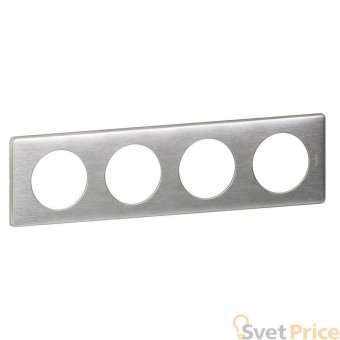 Рамка 4-постовая Legrand Celiane алюминий 068924