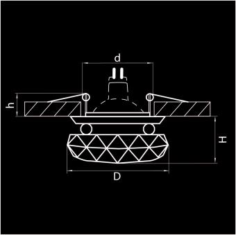Встраиваемый светильник Lightstar Crysto 002122
