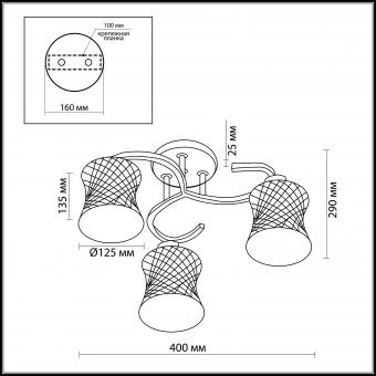 Потолочная люстра Odeon Light Mara 2439/3C