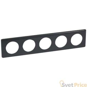 Рамка 5-постовая Legrand Celiane карбон 068980