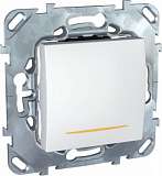 Выключатель одноклавишный 2P с подсветкой Schneider Electric Unica 16A 250V MGU5.262.18SZD