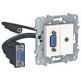 Розетка компьютерная VGA+Minijack Schneider Electric Unica New NU593218