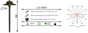 Уличный светильник LD-Lighting LD-P008