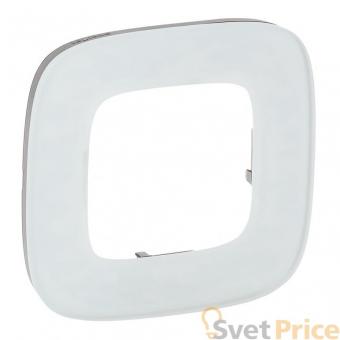 Рамка 1-постовая Legrand Valena Allure Белое стекло 755541