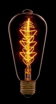 Лампа накаливания E27 40W колба золотая 053-556