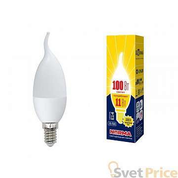 Лампа светодиодная (UL-00003817) E14 11W 3000K матовая LED-CW37-11W/WW/E14/FR/NR