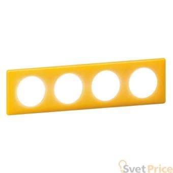 Рамка 4-постовая Legrand Celiane песочный муар 066674