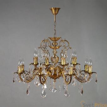 Подвесная люстра Ambiente Alicante 8888/8+8 AB Leaf Crystal