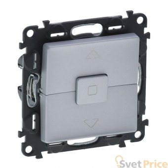 Выключатель управления жалюзи Legrand Valena Life 6A 250V алюминий 752629