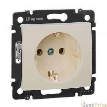 Розетка 2К+3 Legrand Valena 16A 250V с/з винтовой зажим слоновая кость 774320
