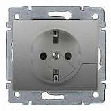 Розетка 2К+З Legrand Galea Life 16A 250V с/з с механической системой выталкивания вилки алюминий 771324