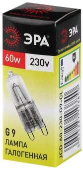 Лампа галогенная ЭРА G9 60W 2700K прозрачная G9-JCD-60-230V-CL