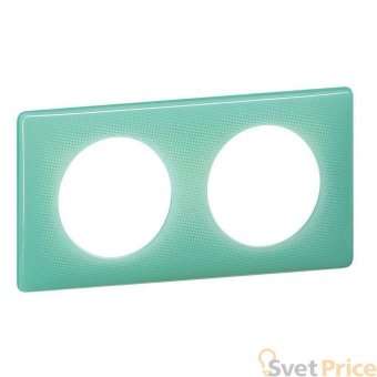 Рамка 2-постовая Legrand Celiane бирюзовый муар 066642