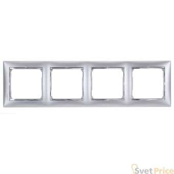 Рамка 4-постовая Legrand Valena алюминий матовый 770334