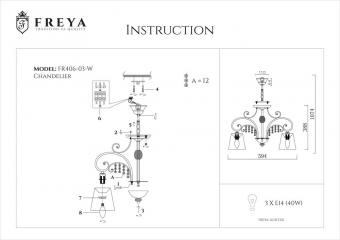 Подвесная люстра Freya Lorette FR406-03-W