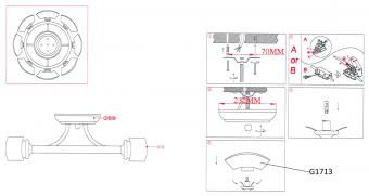 Потолочная люстра Odeon Light Barca 1713/8C