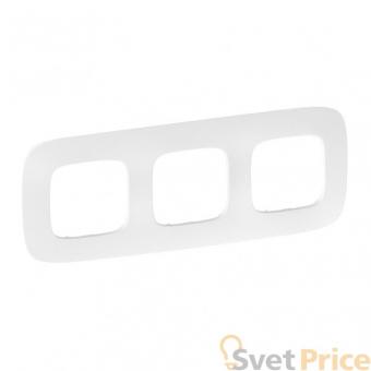 Рамка 3-постовая Legrand Valena Allure Тиснение белое 754373