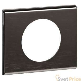 Рамка 1-постовая Legrand Celiane Corian чёрный никель 069031