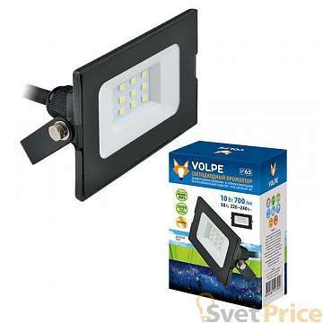Прожектор светодиодный (UL-00003983) Volpe ULF-Q513 10W/DW IP65 220-240В Black