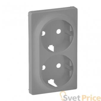 Лицевая панель Legrand Valena Life розетки с/з алюминий 754952