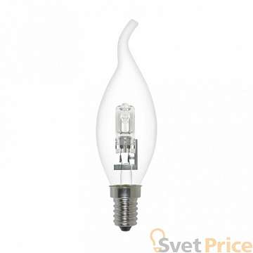 Лампа галогенная (01079) E14 42W свеча на ветру прозрачная HCL-42/CL/E14 flame