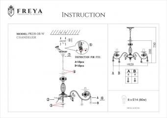 Подвесная люстра Freya Faberge FR218-08-W