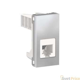 Розетка телефонная RJ12 одиночная Schneider Electric Unica Modular NU349130