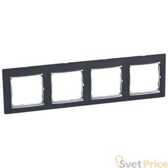 Рамка 4-постовая Legrand Valena ноктюрн/серебряный штрих 770394