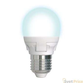 Лампа светодиодная диммируемая (UL-00004301) Uniel E27 7W 4000K матовая LED-G45 7W/4000K/E27/FR/DIM PLP01WH