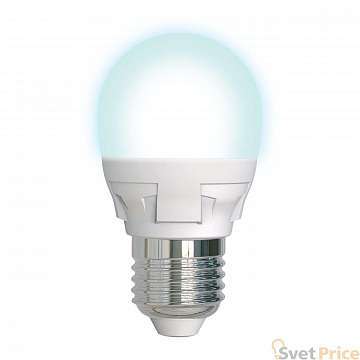 Лампа светодиодная диммируемая (UL-00004301) Uniel E27 7W 4000K матовая LED-G45 7W/4000K/E27/FR/DIM PLP01WH