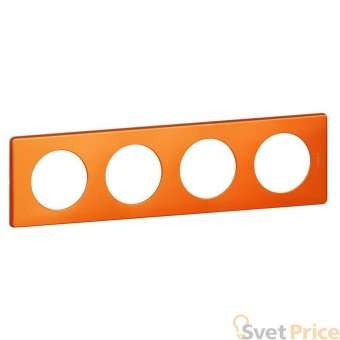 Рамка 4-постовая Legrand Celiane оранж пунктум 068764