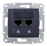 Розетка компьютерная 2хRJ45 Schneider Electric Sedna UTP SDN4400170