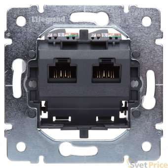 Розетка компьютерная 2хRJ45 Legrand Galea Life 5 кат UTP 775766