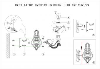 Бра Odeon Light Nueli 2563/2W