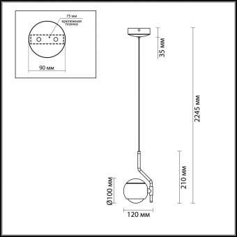 Подвесной светодиодный светильник Odeon Light Elon 3915/9L