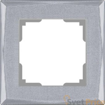 Рамка Shine на 1 пост серебряный WL10-Frame-01 4690389063541
