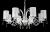 Подвесная люстра Crystal Lux Elisa White SP8 страна Испания Подвесная люстра Crystal Lux Elisa White SP8