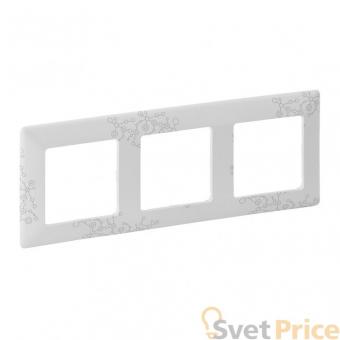 Рамка 3-постовая Legrand Valena Life Эл Грей белый 754123