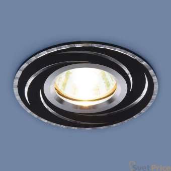 Встраиваемый светильник Elektrostandard 2002 MR16 BK/SL черный/серебро 4690389059711