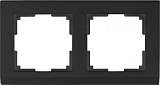 Рамка Stark на 2 поста черный WL04-Frame-02-silver/black 4690389048845