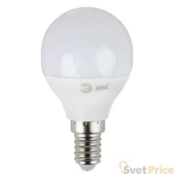 Лампа светодиодная ЭРА E14 7W 4000K матовая LED P45-7W-840-E14