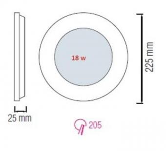 Встраиваемый светодиодный светильник Horoz Slim-18 18W 4200K 056-003-0018