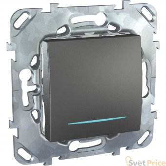 Переключатель одноклавишный с подсветкой Schneider Electric Unica MGU5.205.12NZD