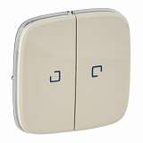 Лицевая панель Legrand Valena Allure выключателя двухклавишного с подсветкой слоновая кость 755226