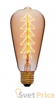 Лампа накаливания E27 40W колба золотая 053-518