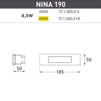 Уличный светодиодный светильник Fumagalli Nina 7C1.000.000.AYK1L