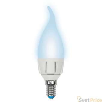 Лампа светодиодная диммируемая (UL-00004298) Uniel E14 7W 4000K матовая LED-CW37 7W/4000K/E14/FR/DIM PLP01WH