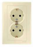 Розетка двойная Schneider Electric Sedna с/з без шторок 16A 250V SDN3000647