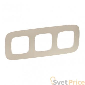 Рамка 3-постовая Legrand Valena Allure Тиснение бежевое 754383